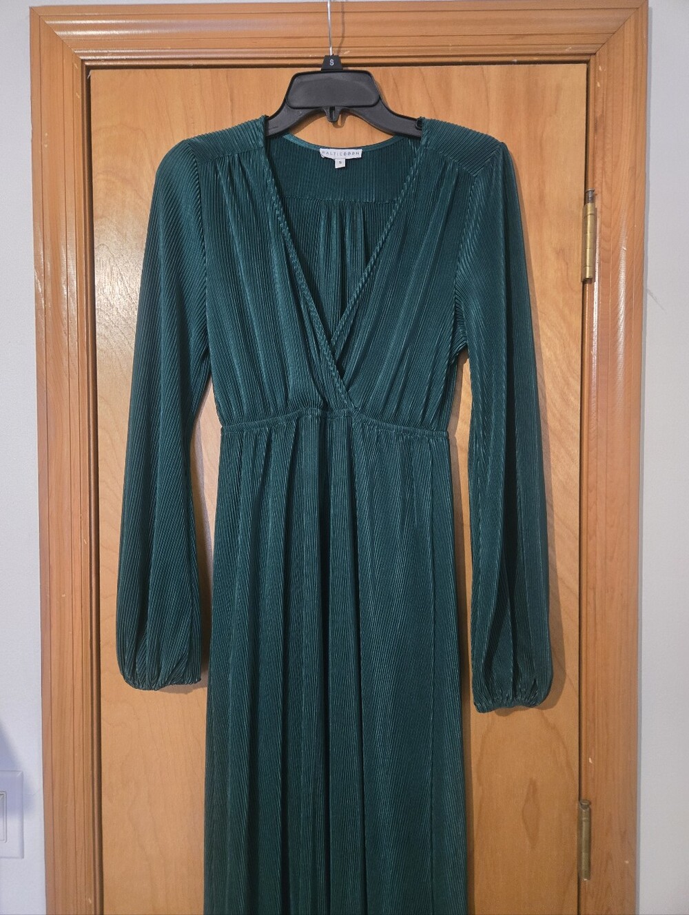 Baltic Born Emerald-Tone Faux Wrap Maxi Dress Size S